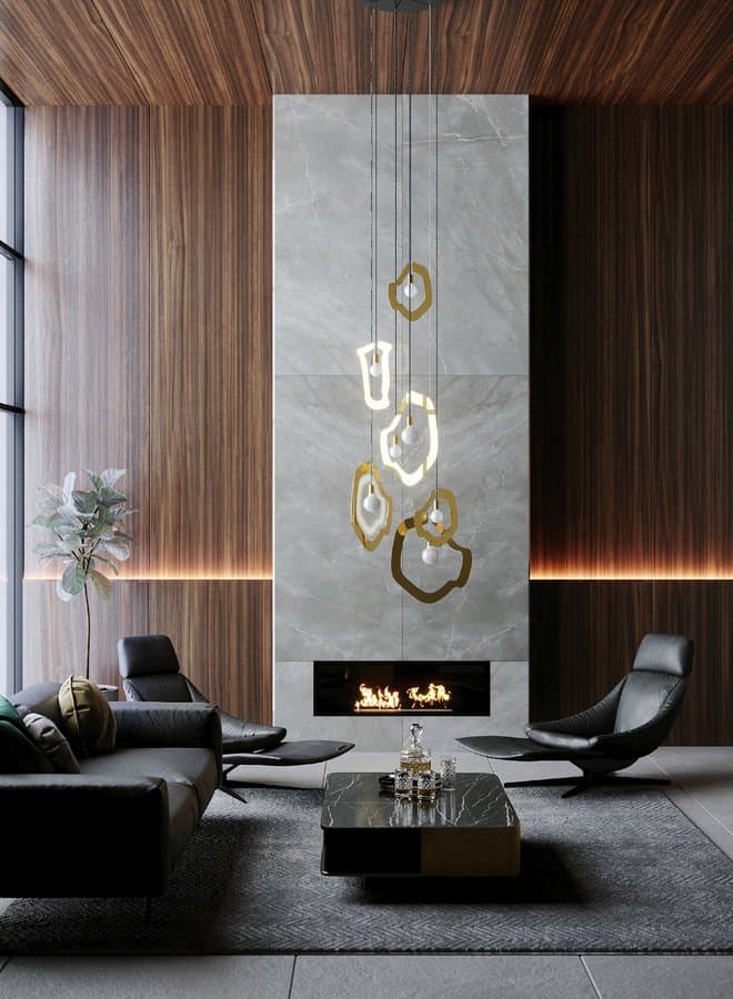 Aurelia copper pendant cluster.