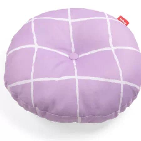 Fatboy circle pillow and lighting in sunset tones.