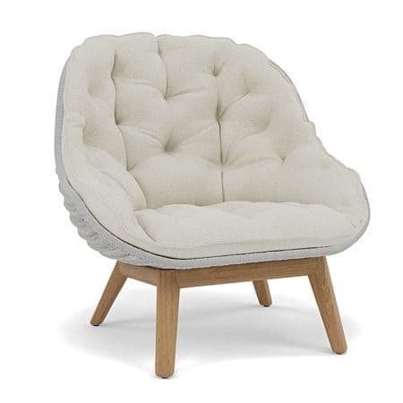 Manutti outdoor seating detail showing the woven cushion.