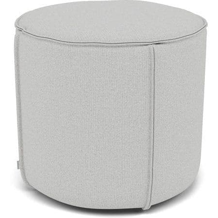 Manutti Touch outdoor pouf in cimento finish.