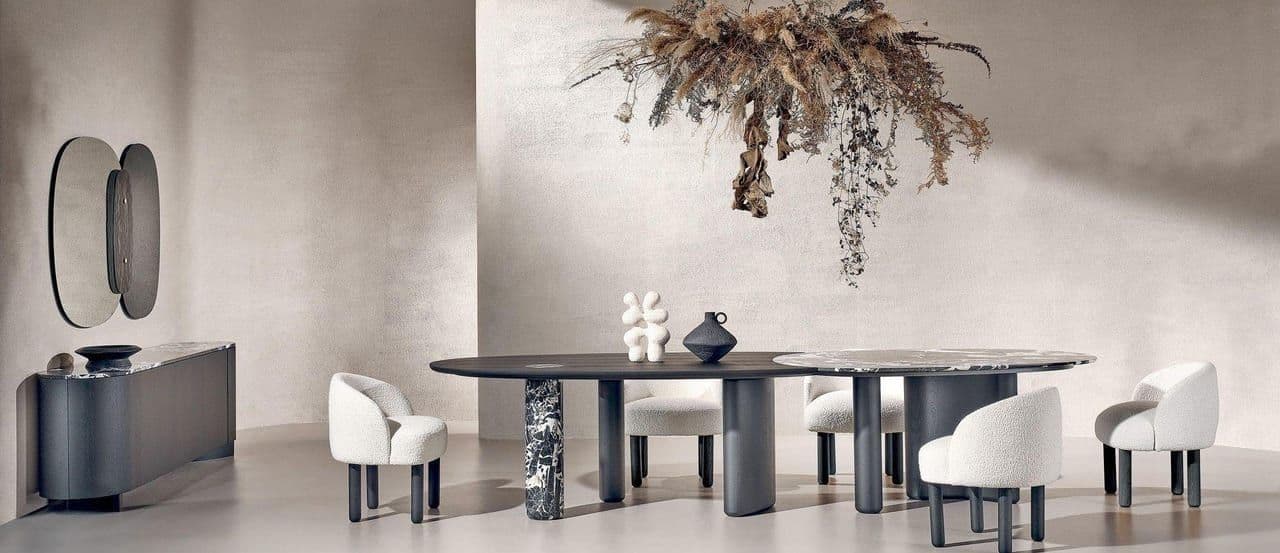 Naturedesign reclaimed-wood sideboard composition.