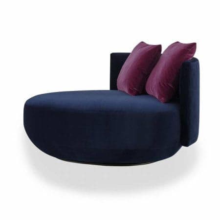 Papadatos Fleur loveseat sofa in velvet.