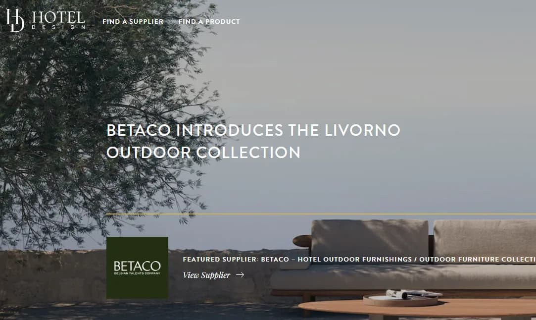 Betaco HOTEL DESIGN UK: LIVORNO COLLECTION BY BETACO ideal for hospitality projects, hospitality project